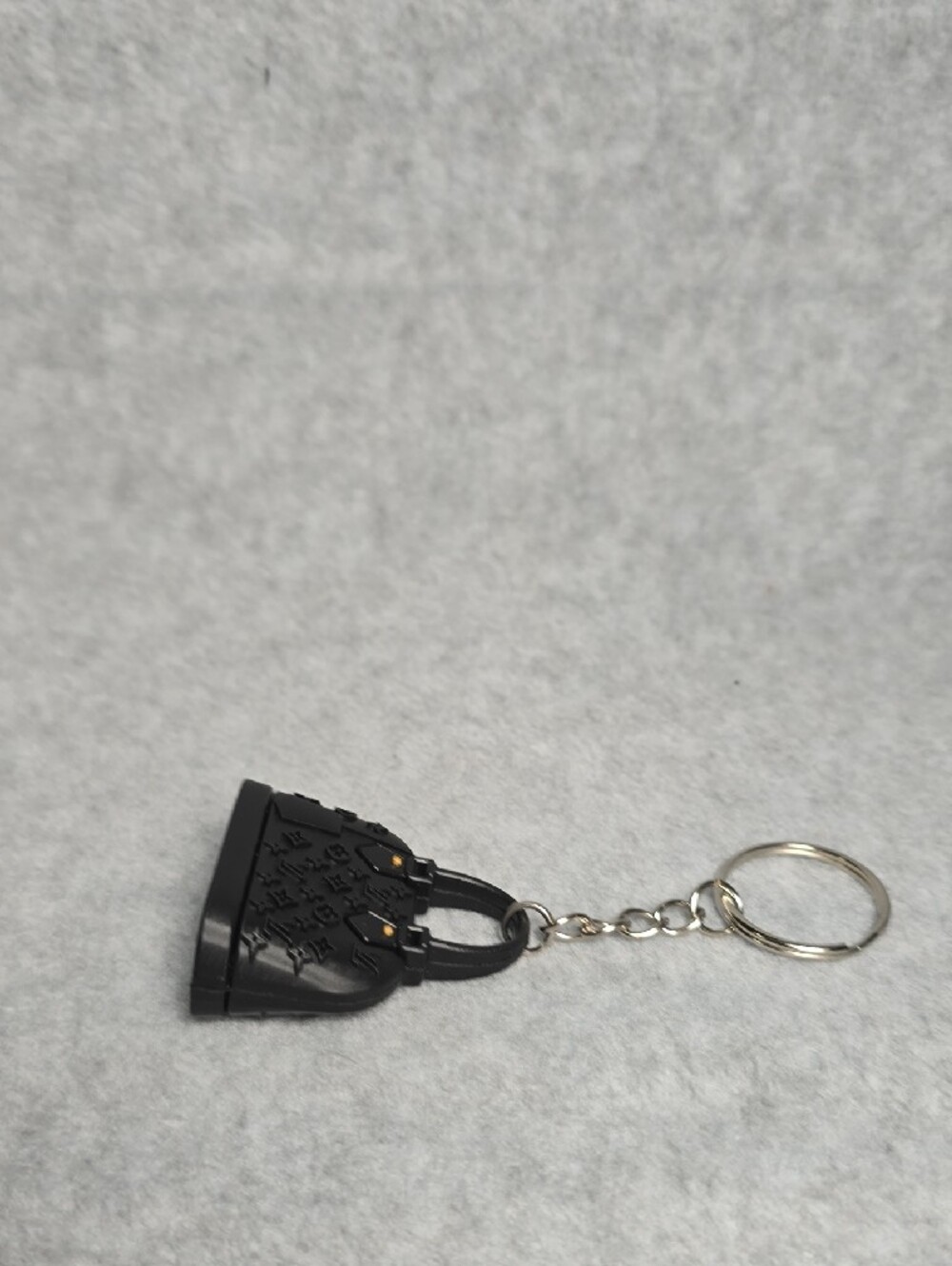 Mini Black Monogram Purse Keychain - Picture 5 of 7
